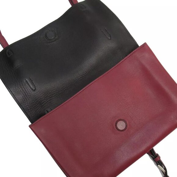Auth PRADA Shoulder Bag Dark Red leather - Picture 12 of 13